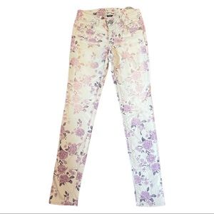 AMERICAN EAGLE Boho Vintage Floral White Jeans